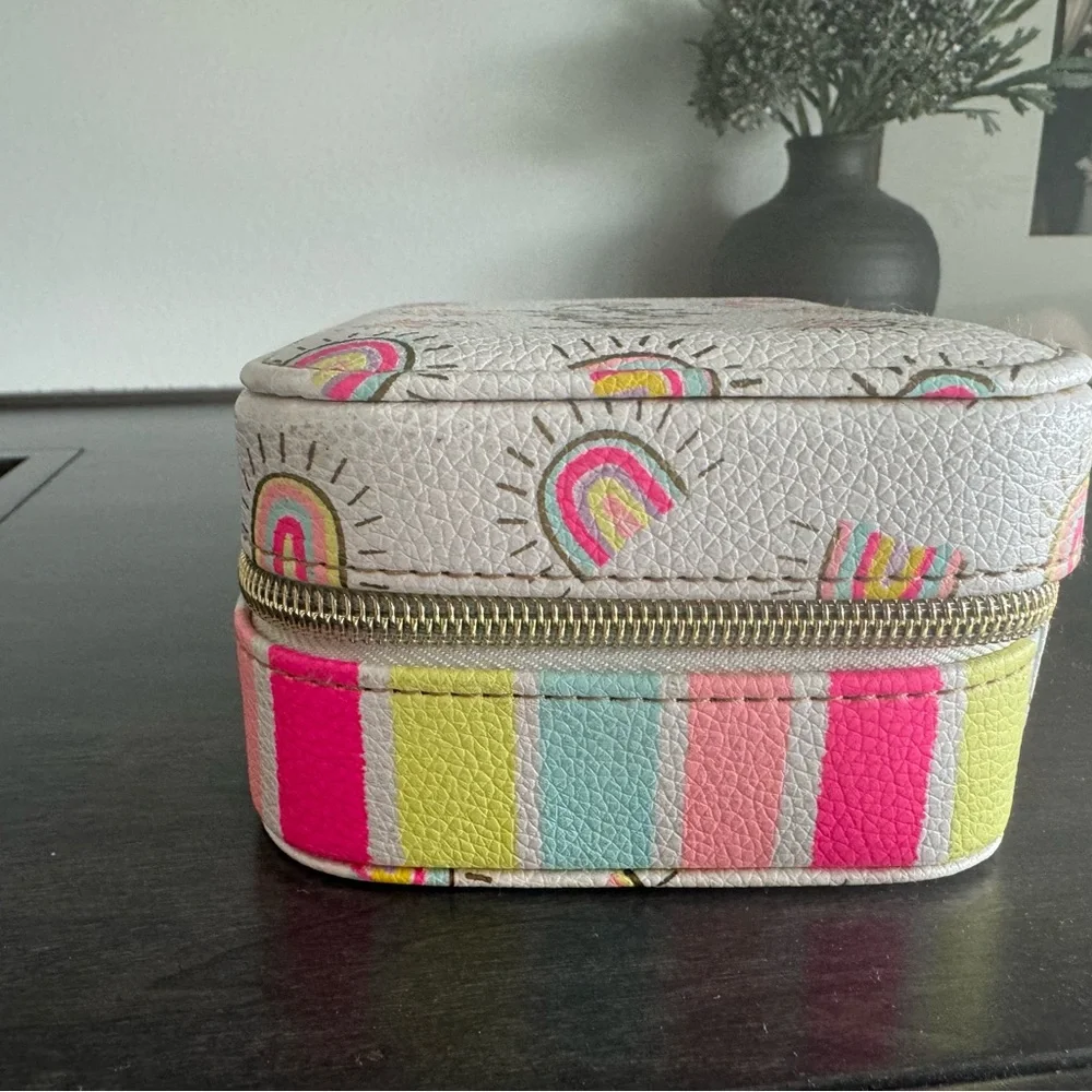 Radiate Positivity Jewelry Travel Case, Rainbows, Girls Jewelry, Hard Ca…